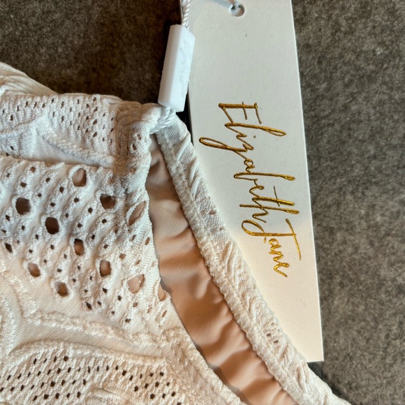 NWT Elizabeth Jane 1 piece white bathing suit size L - Picture 3 of 4